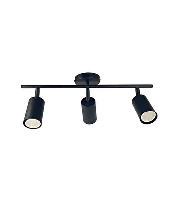 RİOLİGHT LED SPOT,LED AVİZE SİYAH GÖVDE 3XGU10 DUYLU 5W 2700K 360 DERECE HAREKETLİ BAŞLIK SPOT