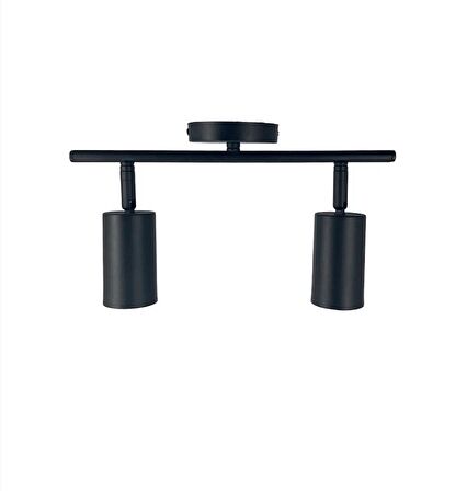 RİOLİGHT LED SPOT,LED AVİZE SİYAH GÖVDE 2XGU10 DUYLU 5W 2700K 360 DERECE HAREKETLİ BAŞLIK SPOT
