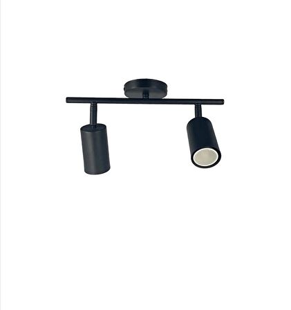 RİOLİGHT LED 1 SPOT,LED AVİZE SİYAH GÖVDE 2XGU10 DUYLU 5W 2700K 360 DERECE HAREKETLİ BAŞLIK SPOT