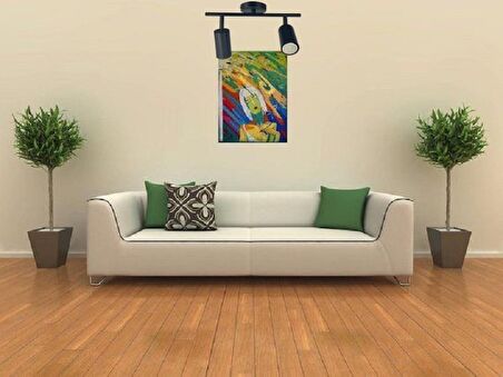 RİOLİGHT LED 1 SPOT,LED AVİZE SİYAH GÖVDE 2XGU10 DUYLU 5W 2700K 360 DERECE HAREKETLİ BAŞLIK SPOT