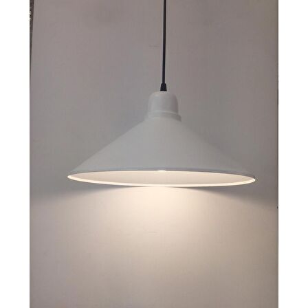 RİOLİGHT RETRO,RUSTİK,VİNTAGE BEYAZ ODA,CAFE,MUTFAKLAR İÇİN 1XE27 DUYLU TEKLİ METAL SARKIT AVİZE