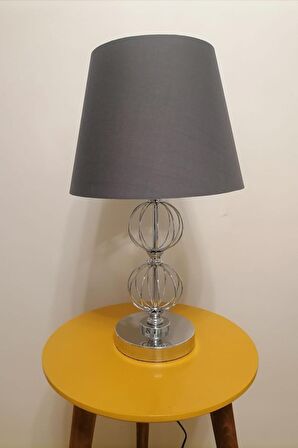RİOLİGHT RETRO,RUSTİK,VİNTAGE KROM GÖVDE KUMAŞ BAŞLIK 1XE27 DUYLU ABAJUR