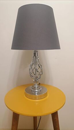 RİOLİGHT RETRO11,RUSTİK,VİNTAGE KROM GÖVDE KUMAŞ BAŞLIK 1XE27 DUYLU ABAJUR