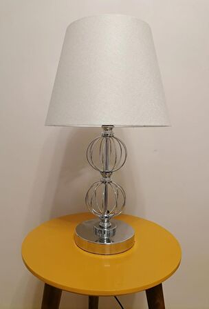 RİOLİGHT RETRO15,RUSTİK,VİNTAGE KROM GÖVDE KUMAŞ BAŞLIK 1XE27 DUYLU ABAJUR