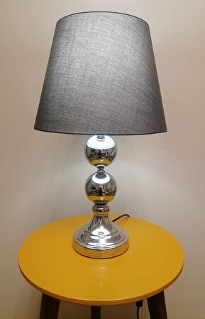 RİOLİGHT RETRO17,RUSTİK,VİNTAGE KROM GÖVDE KUMAŞ BAŞLIK 1XE27 DUYLU ABAJUR