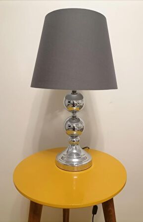 RİOLİGHT RETRO17,RUSTİK,VİNTAGE KROM GÖVDE KUMAŞ BAŞLIK 1XE27 DUYLU ABAJUR