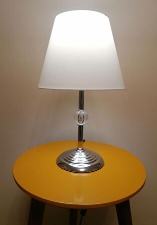 RİOLİGHT RETRO18,RUSTİK,VİNTAGE KROM GÖVDE KUMAŞ BAŞLIK 1XE27 DUYLU ABAJUR