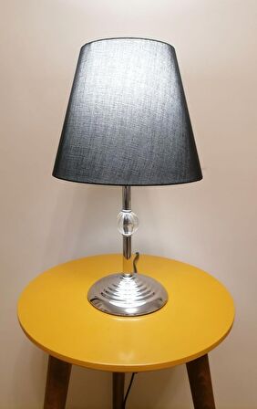 RİOLİGHT RETRO19,RUSTİK,VİNTAGE KROM GÖVDE KUMAŞ BAŞLIK 1XE27 DUYLU ABAJUR