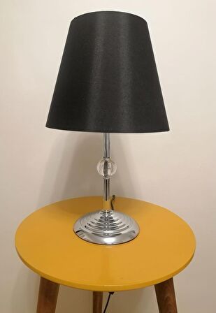 RİOLİGHT RETRO19,RUSTİK,VİNTAGE KROM GÖVDE KUMAŞ BAŞLIK 1XE27 DUYLU ABAJUR