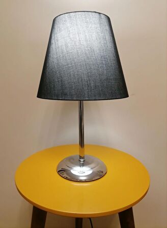 RİOLİGHT RETRO20,RUSTİK,VİNTAGE KROM GÖVDE KUMAŞ BAŞLIK 1XE27 DUYLU ABAJUR