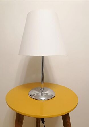 RİOLİGHT RETRO21,RUSTİK,VİNTAGE KROM GÖVDE KUMAŞ BAŞLIK 1XE27 DUYLU ABAJUR