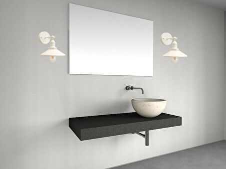 RİOLİGHT RETRO,RUSTİK 2,VİNTAGE BEYAZ 1XE27 DUYLU METAL DUVAR APLİK ŞAPKA ÇAPI:23CM