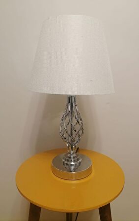 RİOLİGHT RETRO13,RUSTİK,VİNTAGE KROM GÖVDE KUMAŞ BAŞLIK 1XE27 DUYLU ABAJUR