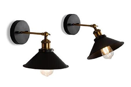 RİOLİGHT RETRO,VİNTAGE,RUSTİK ESKİTME MAFSALLI YATAK BAŞI METAL DUVAR APLİK 1 ADET FİYATIDIR