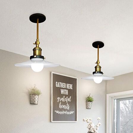 RİOLİGHT RETRO,VİNTAGE MAFSALLI 1XE27 HAREKETLİ BAŞLIK PLOFONYER AVİZE ÇAP:23CM NOT: 1ADET FİYATIDIR