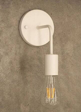 RİOLİGHT RETRO18,RUSTİK,VİNTAGE BEYAZ 1XE27 DUYLU METAL DUVAR APLİK