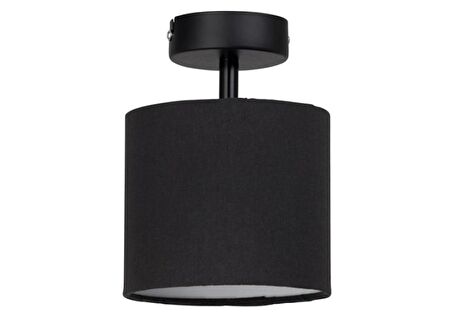 RİOLİGHT RETRO,RUSTİK,VİNTAGE SİYAH KUMAŞ BAŞLIK 1XE27 DUYLU PLOFONYER TAVAN AVİZESİ 