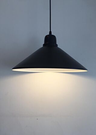 RİOLİGHT RETRO SİYAH İÇİ BEYAZ METAL SARKIT ÇAP: 36CM