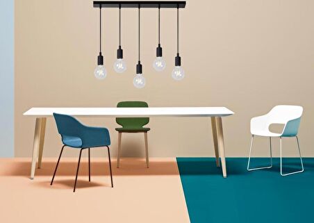 RİOLİGHT RETRO1,RUSTİK1,VİNTAGE1 MODERN 5XE27 DUYLU METAL MASA ÜSTÜ SARKIT AVİZE UZUNLUK:60CM