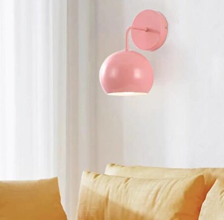 RİOLİGHT RETRO,VİNTAGE,RUSTİK PEMBE 1XE27 DUYLU DUVAR METAL APLİK 