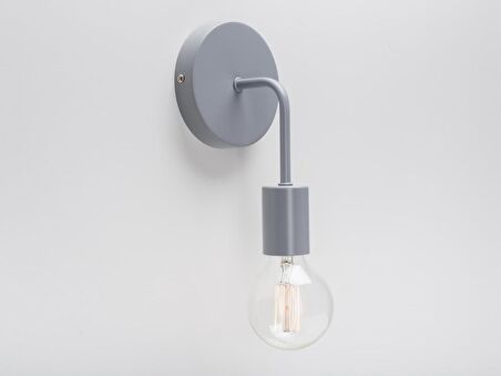 RİOLİGHT VİNTAGE,RUSTİK,RETRO,MODERN GRİ 1XE27 DUYLU METAL DUVAR APLİK