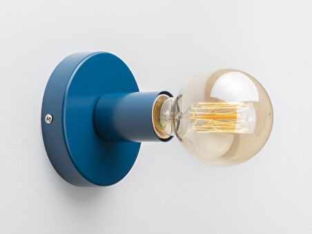 RİOLİGHT RETRO1,VİNTAGE1,MODERN1,RUSTİK MAVİ 1XE27 DUYLU METAL DUVAR APLİK