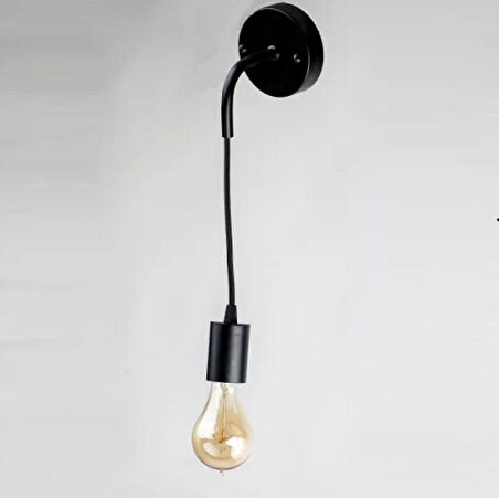 RİOLİGHT MODERN1,VİNTAGE1,RUSTİK1,SİYAH 1XE27 DUYLU METAL DUVAR APLİK