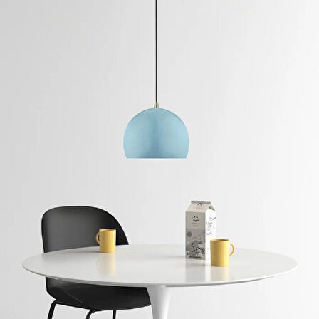 RİOLİGHT MODERN MAVİ CAFELER,ODALAR,MUTFAK,YATAK BAŞI İÇİN 1XE27 TEKLİ METAL SARKIT AVİZE ÇAP:20CM