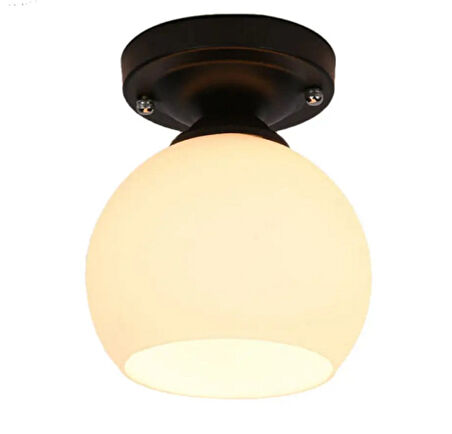 RİOLİGHT RETRO1,VİNTAGE1,RUSTİK1 1XE27 OPAL CAMLI PLOFONYER AVİZE CAM ÇAP:20CM