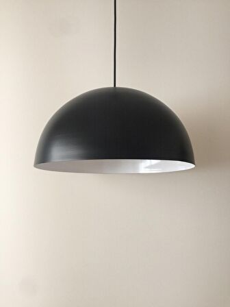 RIOLIGHT RETRO SİYAH İÇİ BEYAZ METAL SARKIT ÇAP:40CM