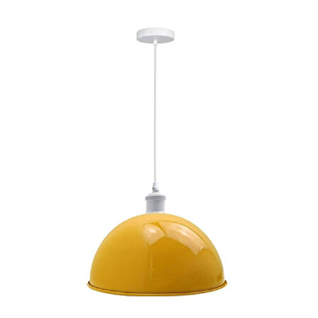 RİOLİGHT MODERN1,VİNTAGE1,RETRO1,RUSTİK1 SARI 1XE27 DUYLU METAL TEKLİ SARKIT AVİZE 