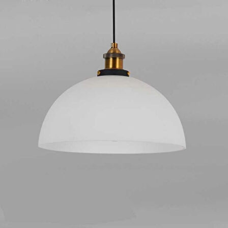 RİOLİGHT VİNTAGE,MODERN OPAL BEYAZ 1XE27 DUYLU CAM TEKLİ SARKIT AVİZE ÇAP:28M