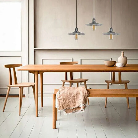 RİOLİGHT VİNTAGE,RETRO,RUSTİK GRİ,GÜMÜŞ FIRÇALI PATİNALI 3XE7 METAL MASA ÜSTÜ SARKIT AVİZE EN:60CM