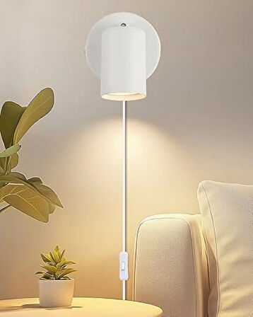RİOLİGHT MODERN1 BEYAZ1 HAREKETLİ1 BAŞLIK1 GÜN IŞIĞI FİŞLİ,KABLOLU,ANAHTARLI METAL SPOT(AMPÜL DAHİL)