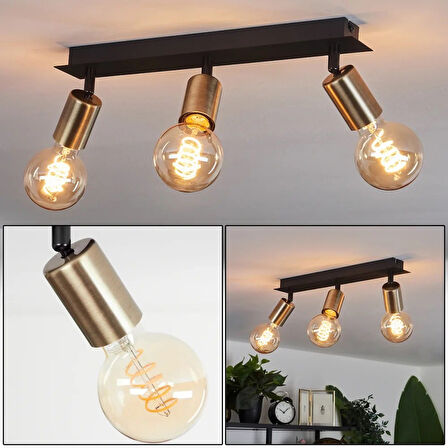 RİOLIGHT MODERN3 SİYAH3 3XE27 DUYLU3 MAFSALLI HAREKETLİ BAŞLIK(GLOP AMPUL HARİÇ) METAL SPOT AVİZE