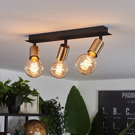 RİOLIGHT MODERN3 SİYAH3 3XE27 DUYLU3 MAFSALLI HAREKETLİ BAŞLIK(GLOP AMPUL HARİÇ) METAL SPOT AVİZE