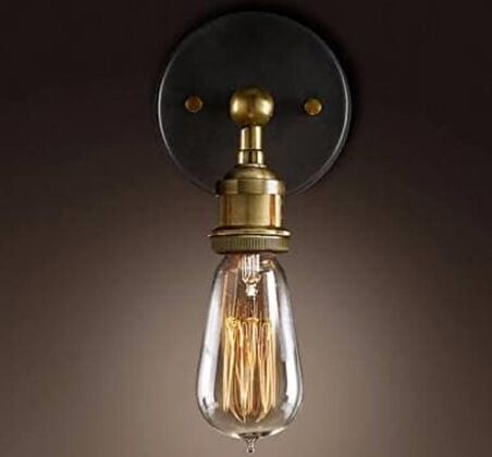 RİOLIGHT RETRO ESKİTME RUSTİK MAFSALLI 1XE27 DUYLU HAREKETLİ BAŞLIK METAL DUVAR APLİK