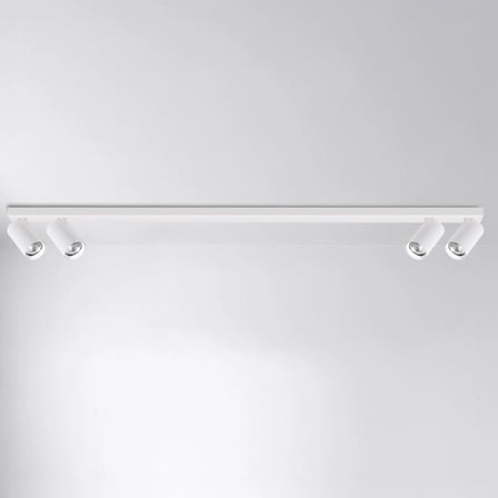 RİOLIGHT MODERN1 BEYAZ1 HAREKETLİ BAŞLIK 4XGU10 SIRALI LED SPOT AVİZE(AMPUL DAHİLDİR)UZUNLUK 120CM