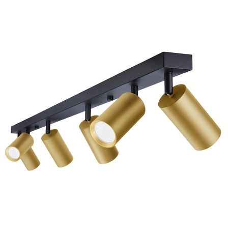 RİOLIGHT MODERN MAT GOLD HAREKETLİ BAŞLIK 6XGU10 LED SIRALI SPOT AVİZE(AMPÜL DAHİL)UZUNLUK:120CM