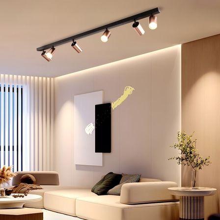 RİOLIGHT MODERN1 BAKIR1 HAREKETLİ1 BAŞLIK 6XGU10 LED SIRALI SPOT AVİZE(AMPÜL DAHİL)UZUNLUK:120CM