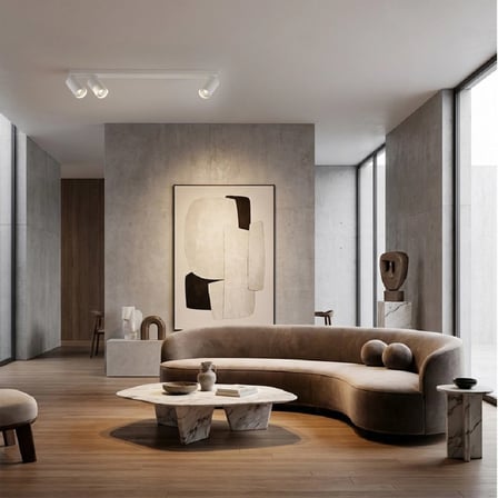 RIOLİGHT MODERN BEYAZ1 SALON1,MUTFAK1,GİYİNME1 ODASI,CAFELER İÇİN METAL 3LÜ SPOT AVİZE(AMPUL DAHİL)