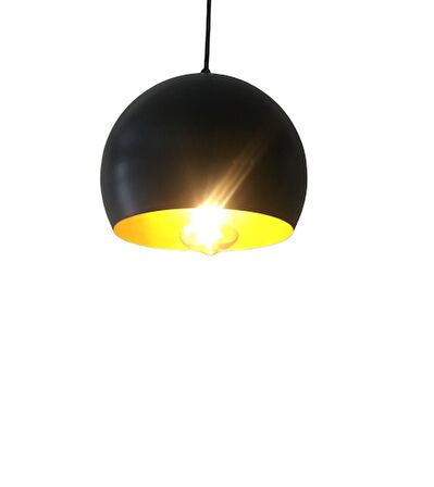 RİOLİGHT RETRO SİYAH İÇİ SARI METAL SARKIT 