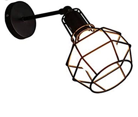 RİOLİGHT RETRO SİYAH MAFSALLI KAFES APLİK