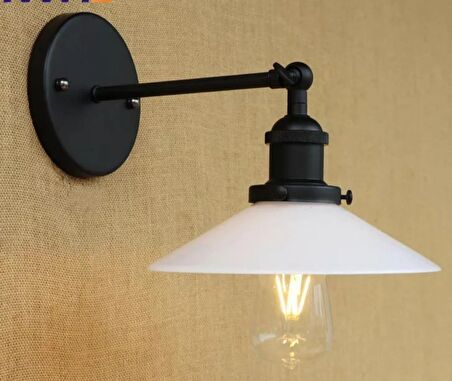 RİOLİGHT RETRO MAFSALLI HAREKETLİ SİYAH METAL APLİK ÇAP: 23CM