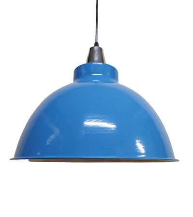 RİOLİGHT MAVİ İÇİ BEYAZ TEKLİ KROM ASKILI METAL SARKIT