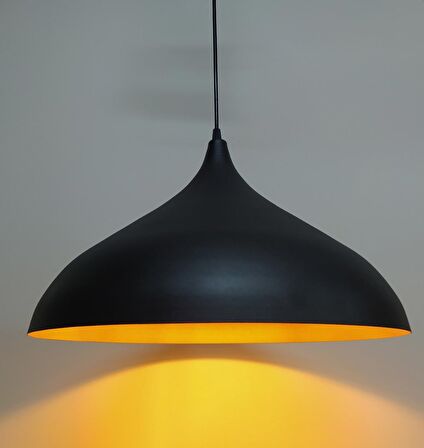 RİOLİGHT RETRO SİYAH İÇİ ALTIN TEKLİ METAL SARKIT