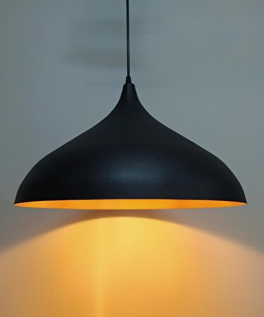 RİOLİGHT RETRO SİYAH İÇİ ALTIN TEKLİ METAL SARKIT