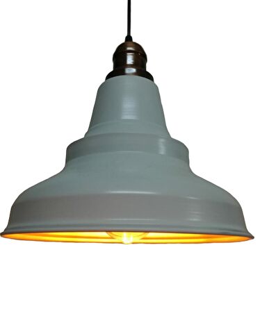 RİOLİGHT RETRO BEYAZ İÇİ ALTIN BAKIR ASKILI TEKLİ METAL SARKIT