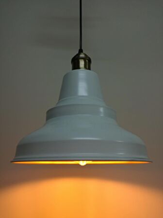 RİOLİGHT RETRO BEYAZ İÇİ ALTIN ESKİTME ASKILI TEKLİ METAL SARKIT