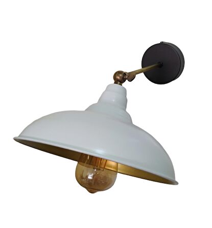 RİOLİGHT RETRO BEYAZ İÇİ SARI HAREKETLİ BAŞLIK APLİK-TAVAN LAMBASI
